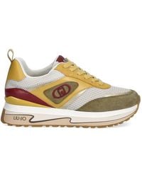 Liu Jo - Logo-Detail Lace-Up Sneakers - Lyst