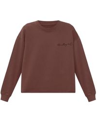 MM6 by Maison Margiela - Logo-Print Raw-Edge Sweatshirt - Lyst