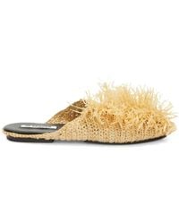 Jil Sander - Straw-Embellished Slippers - Lyst