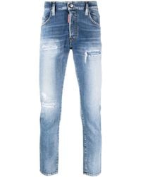 DSquared² - Logo-patch Mid-rise Skinny Jeans - Lyst