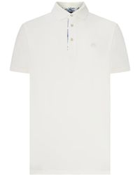 Etro - Printed-Detail Cotton Polo Shirt - Lyst
