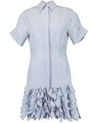 Alexis - Ema ruffled striped mini dress - Lyst
