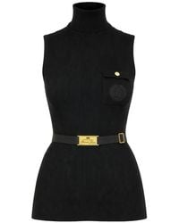 Elisabetta Franchi - Pocket Turtleneck Top - Lyst