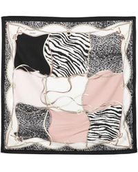 Liu Jo - Chain-Print Animal-Print Scarf - Lyst