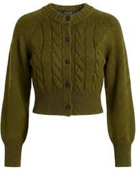 Toccin - Rita Cable-Knit Wool Cardigan - Lyst