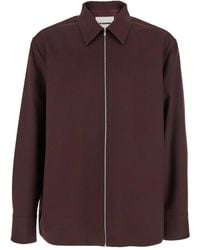 Jil Sander - Reißverschluss-Hemd Mit Klassischem Kragen - Lyst