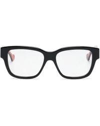 Gucci - Tortoiseshell Rectangle-Frame Glasses - Lyst