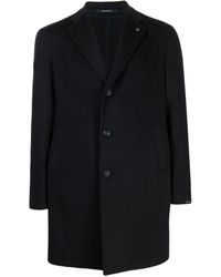 Tagliatore - Brooch-detail Single-breasted Cashmere Coat - Lyst