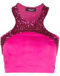 Undercover - Sequin-embellished Cropped Top - Lyst