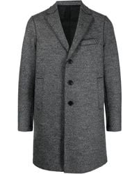 Harris Wharf London - Abrigo con motivo de espiga - Lyst