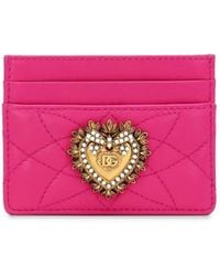 Dolce & Gabbana - Devotion Leather Card Holder - Lyst