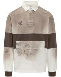 Woc - Striped Polo Shirt - Lyst