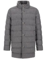 Herno - Quilted Wool-Blend Carcoat - Lyst