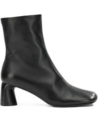 Halmanera - Side-Zip Leather Ankle Boots - Lyst