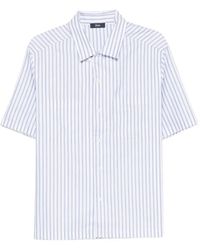 Herno - Camisa A Rayas Verticales Y Manga Corta - Lyst