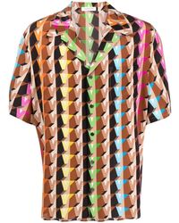 Valentino Garavani - Seidenhemd mit geometrischem Print - Lyst