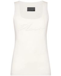Philipp Plein - Logo-Embroidered Tank Top - Lyst
