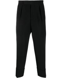 SAPIO - Pleat-detail Wool-cotton Tailored Trousers - Lyst