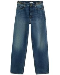 Tommy Hilfiger - Jackie Chain-Link Straight-Leg Jeans - Lyst