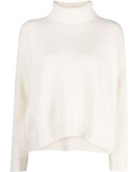 Peserico - Roll-Neck Silk Virgin-Wool Blend Jumper - Lyst