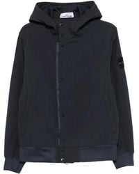 Stone Island - Jacket With Hood And Water- And Wind-Resistant Membrane - Lyst