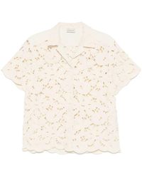 Moncler - Macramé Blouse Met Bloemenprint - Lyst
