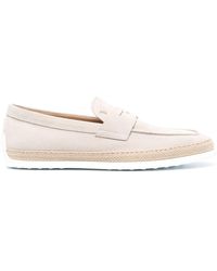 Tod's - Penny-slot Suede Loafers - Lyst