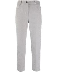 Peserico - Pantalon en coton à fines rayures - Lyst