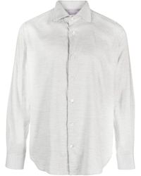 Eleventy - Dandy Long-sleeved Cotton-lyocell Shirt - Lyst