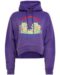 DSquared² - Asymmetric Graphic-Print Hoodie - Lyst