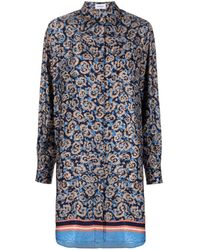 Ferragamo - Floral-print Oversized Silk Shirt - Lyst