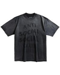 ANTI SOCIAL SOCIAL CLUB - Missing Logo-Print Washed T-Shirt - Lyst