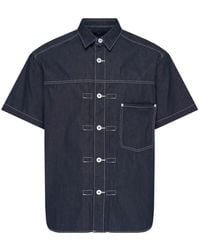 Comme des Garçons - Contrast-Stitching Short-Sleeve Shirt - Lyst