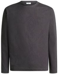 Etro - Cotton-Jersey Sweater With Arnica-Motif - Lyst