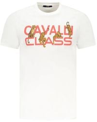 Roberto Cavalli - Leopard-Print Logo T-Shirt - Lyst