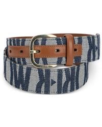 Moorer - Kiotojlo Monogram-Pattern Leather-Trim Belt - Lyst