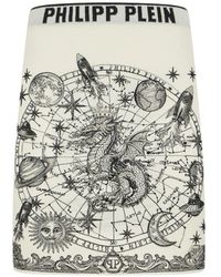 Philipp Plein - Zodiac-Print Knitted Mini Skirt - Lyst