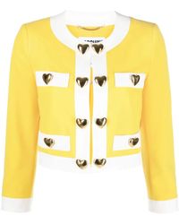 Moschino - Crop Jacket With Applique - Lyst