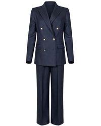 Tagliatore - Double-Breasted Peak-Lapel Suit - Lyst