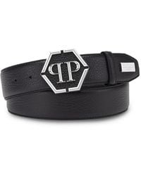 Philipp Plein - Hexagon Ledergürtel - Lyst