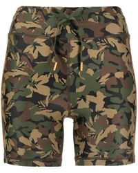 The Upside - Camouflage-print Drawstring Compression Shorts - Lyst