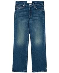 Mother - The Lil Reifler Distressed Straight-Leg Jeans - Lyst