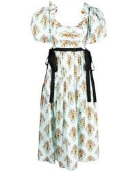 Agua Bendita - Robe Mi-Longue À Fleurs - Lyst