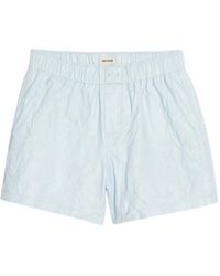 Zadig & Voltaire - Pax Crinkled Leather Shorts - Lyst