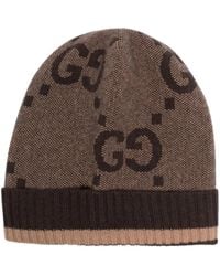 Gucci - Gg Cashmere Beanie Hat - Lyst