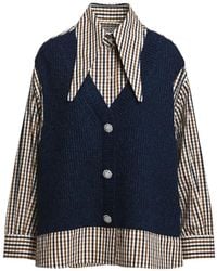 Essentiel Antwerp - Check-Pattern Crystal-Embellished Shirt - Lyst