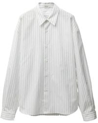 Versace - Striped Cotton-Poplin Loose Shirt - Lyst