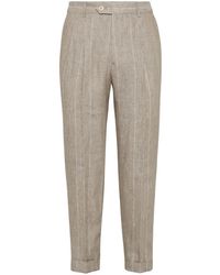 Brunello Cucinelli - Gestreepte Broek - Lyst