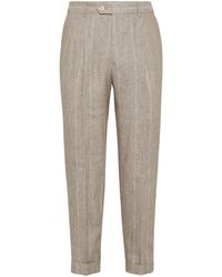 Brunello Cucinelli - Striped Trousers - Lyst
