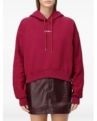 DISCLAIMER - Logo-Print Cropped Hoodie - Lyst